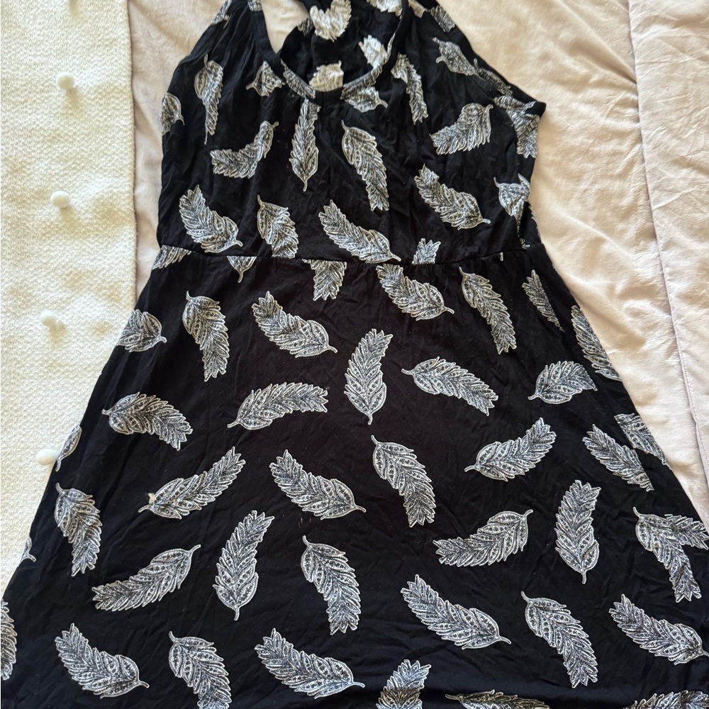 H&M Black and White Patterned Dress